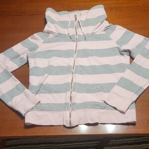 Calvin Klein Pink and Gray Cowl Neck Sweater